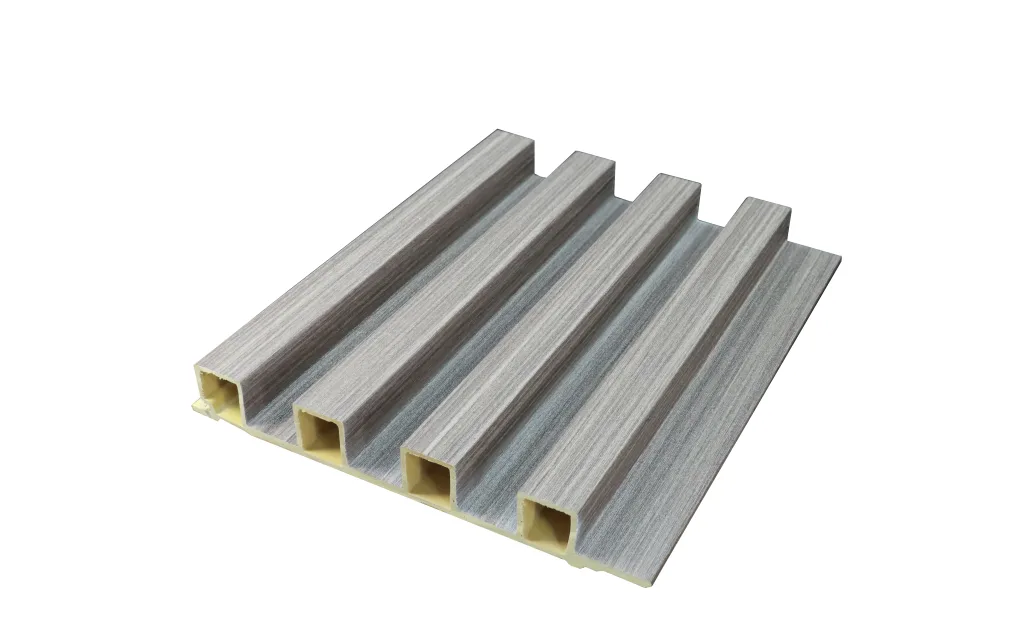 ไม้ผนัง (ใช้ภายใน) 4ลอนลึก สีน้ำตาลดำ