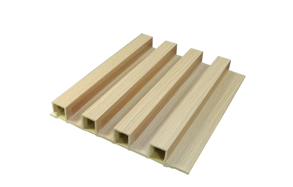 ไม้ผนัง (ใช้ภายใน) 4ลอนลึก สีครีม