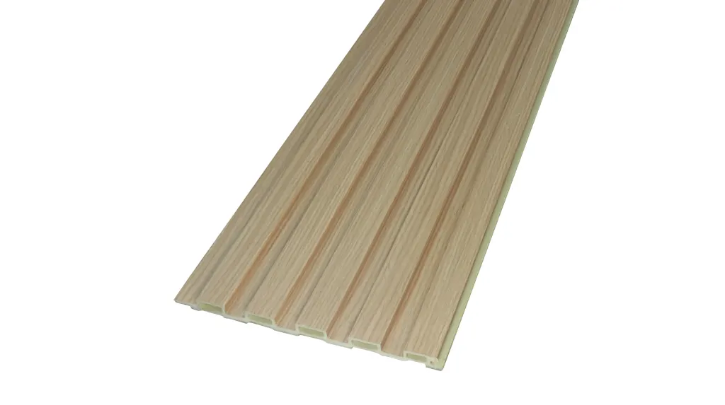 ไม้ผนัง (ใช้ภายใน) 5ลอนเล็กตื้น สีครีม