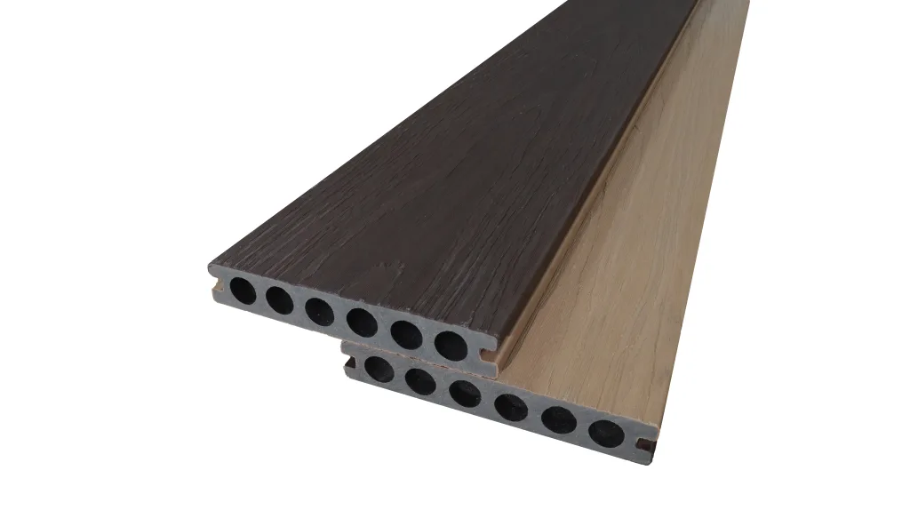 พื้นไม้เทียม (รูกลม) รุ่น Luxury ชิงชัน-เมเปิ้ล