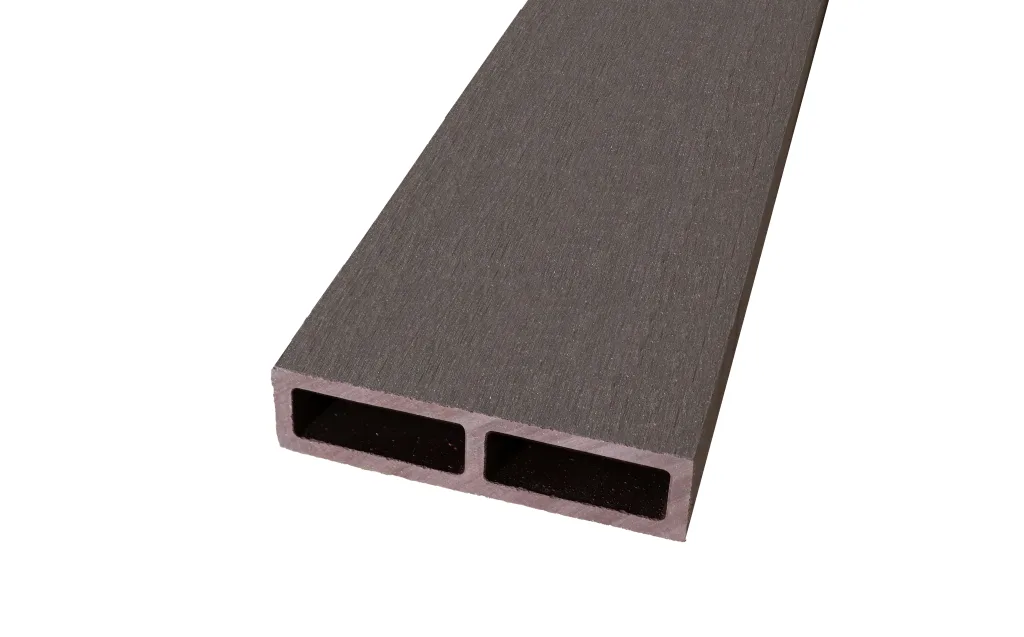 ระแนงไม้เทียม 2 รู สีกาแฟอ่อน