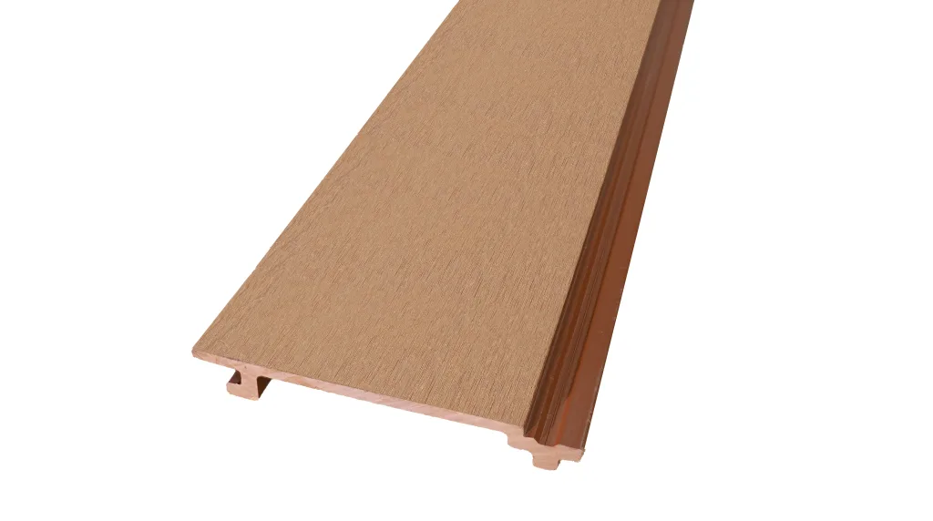 พื้นไม้เทียม ผนังเรียบ สีน้ำตาล